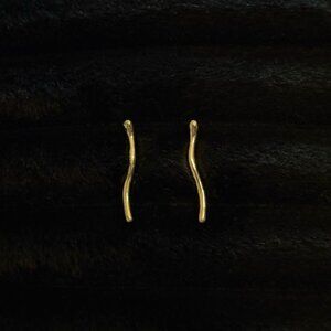 Contemporary Real Silver Earrings - Abstract Design, Minimalist Style